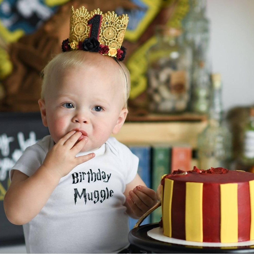 First birthday Harry Potter outfit and crown size 12 months